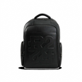 Bugatti Phantom black embossed backpack, centered hero shot on white.