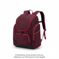 K&B Sport Junior Ski Boot Backpack - Burgundy / Raspberry