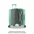 Bugatti HLG5520BU-GREENM Mecca Collection Carry-On Luggage – Lightweight ABS/Polycarbonate Hardshell with 8 Wheels