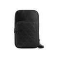 Bugatti Rick Ross Sling Bag, PU Phantom Black, in a centered e-commerce hero shot on white.