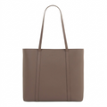 A high-resolution, centered view of the Bugatti Pure Business tote bag in pink leather against a pure white background.