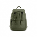 Pure high-resolution ecommerce hero shot of the Bugatti Green Backpack against a seamless white background.