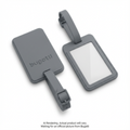 Bugatti TAC2637BU-GREY 2-Piece Rubber Luggage Tag Set – Durable Grey Travel ID Tags with Buckle Strap