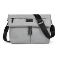 Bugatti Reborn Collection Convertible Crossbody Bag in Grey RPET Recycled Polyester – Fits 14" Laptops with RFID Protection