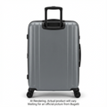 Bugatti Wellington HLG6128BU Hardside Luggage – 28" Large Spinner Vegan Leather Trim Grey