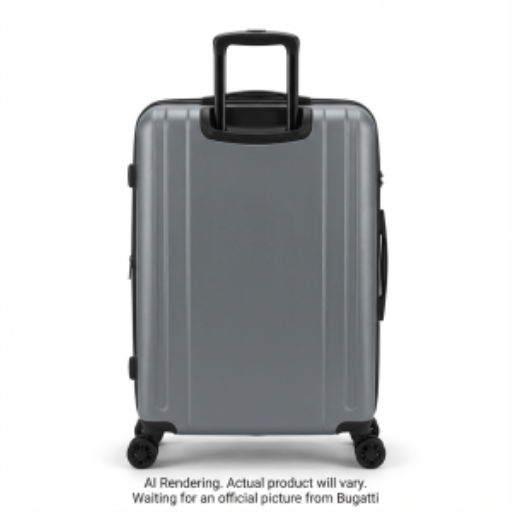 Bugatti Wellington HLG6128BU Hardside Luggage – 28" Large Spinner Vegan Leather Trim Grey