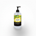 BiOSS 500ml Hand Sanitizer gel bottle with black pump, featuring a lemon and Vitamin E label.