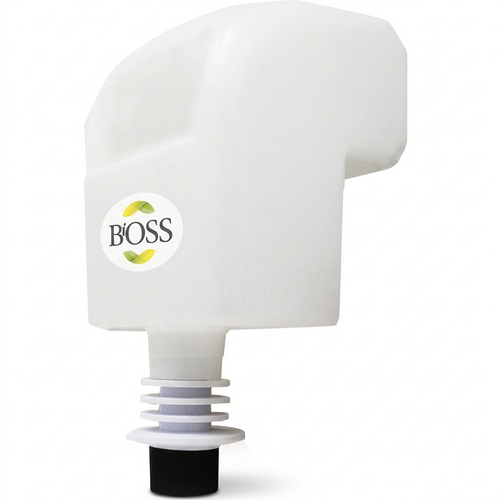 White BiOSS 850ml hand sanitizer gel refill pouch for dispensers on a white background.