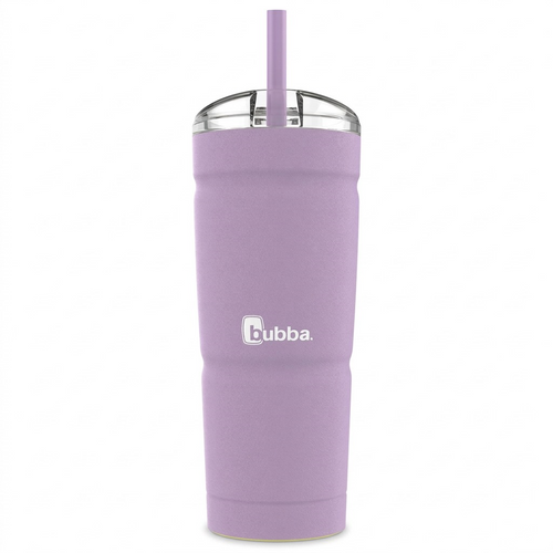 Bubba Envy S Stainless Steel Tumbler, 24oz Lavender Frost, Straw Lid, Hero Shot - Pure White Background