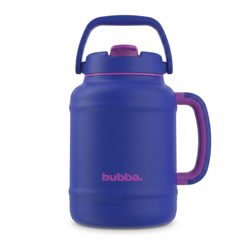 Front hero shot of the bubba 2230270 Insulated Stainless Steel Water Keg in Ocean Energy blue on a pure white background.