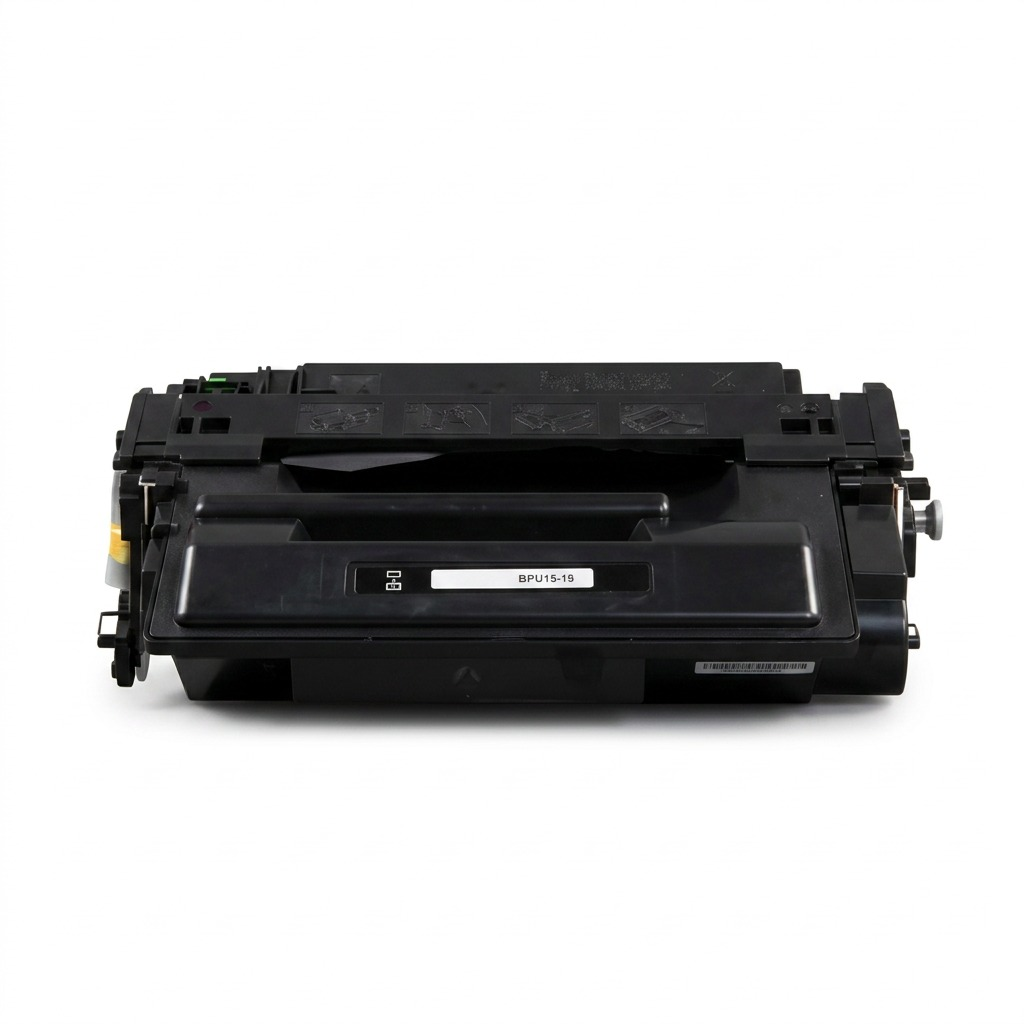 Elevate Imaging HP 55X CE255X high yield black toner cartridge, hero shot on white background.