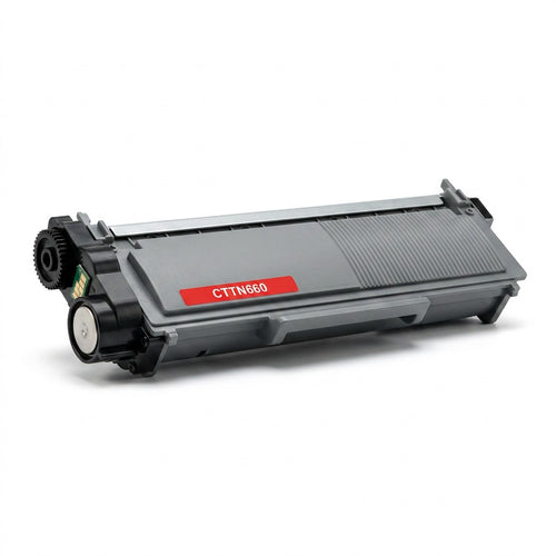 Balloon Brand CTTN660 compatible black high-yield toner cartridge with smart chip and gear assembly.
