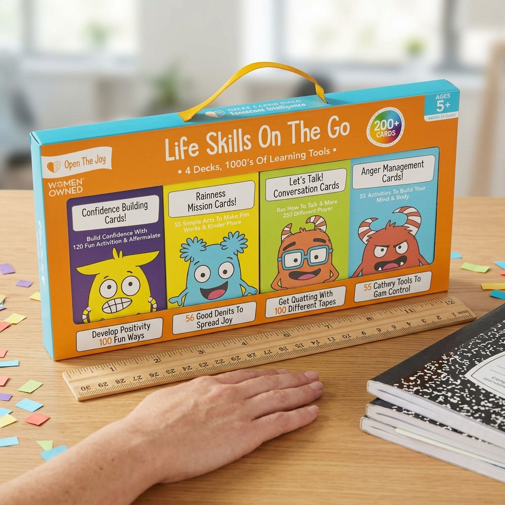 Alt text: The edutainment product sits beside a standard ruler, clearly showing its size.